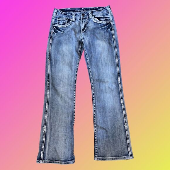 Cowgirl Tuff KoKo Light Wash Bootcut Jeans Size 29x30 #81 - Picture 1 of 6
